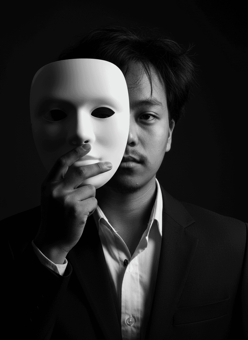 Dramatic Mask Profile Photo