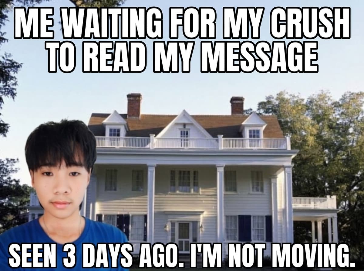 Waiting for a reply meme