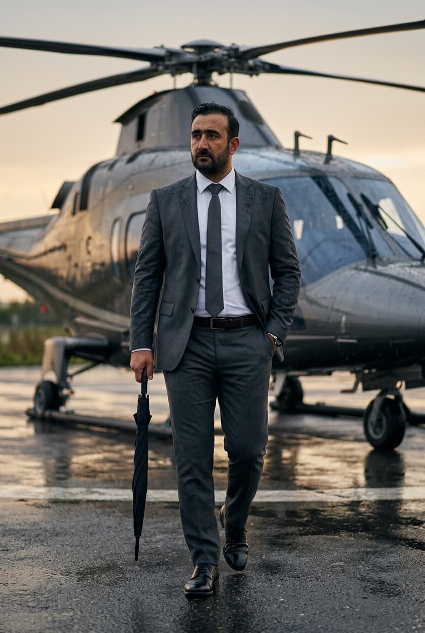 Cinematic Helicopter AI Portrait