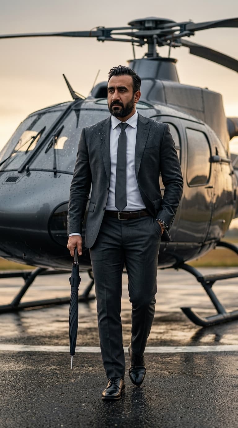 Cinematic Helicopter AI Portrait