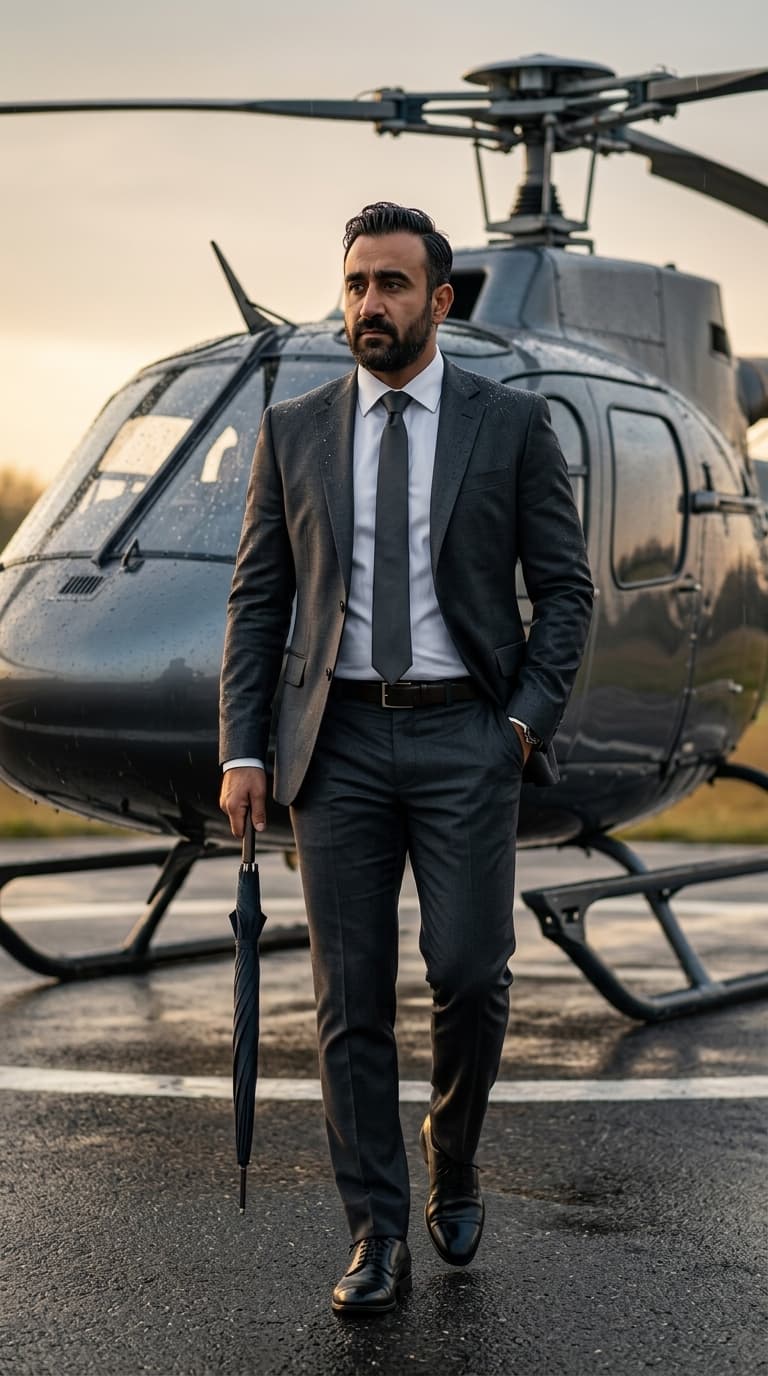 Cinematic Helicopter AI Portrait