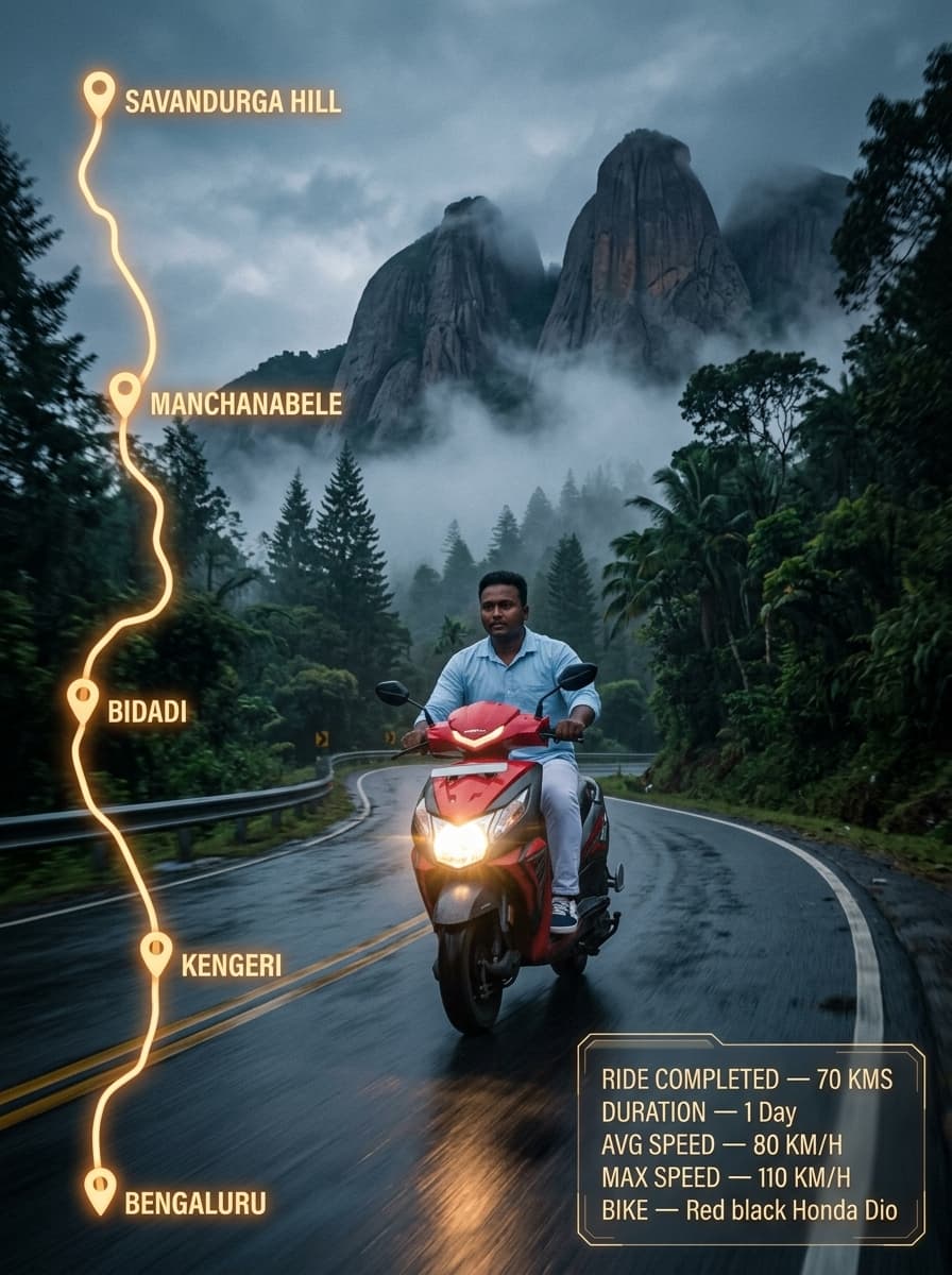 Bike Trip Stats Poster