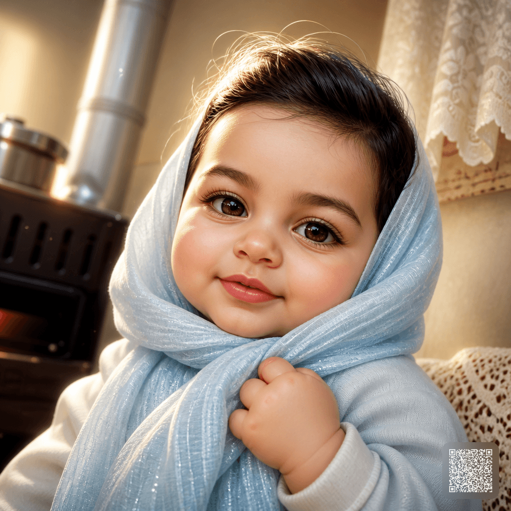 Hyperrealistic Caricature Baby