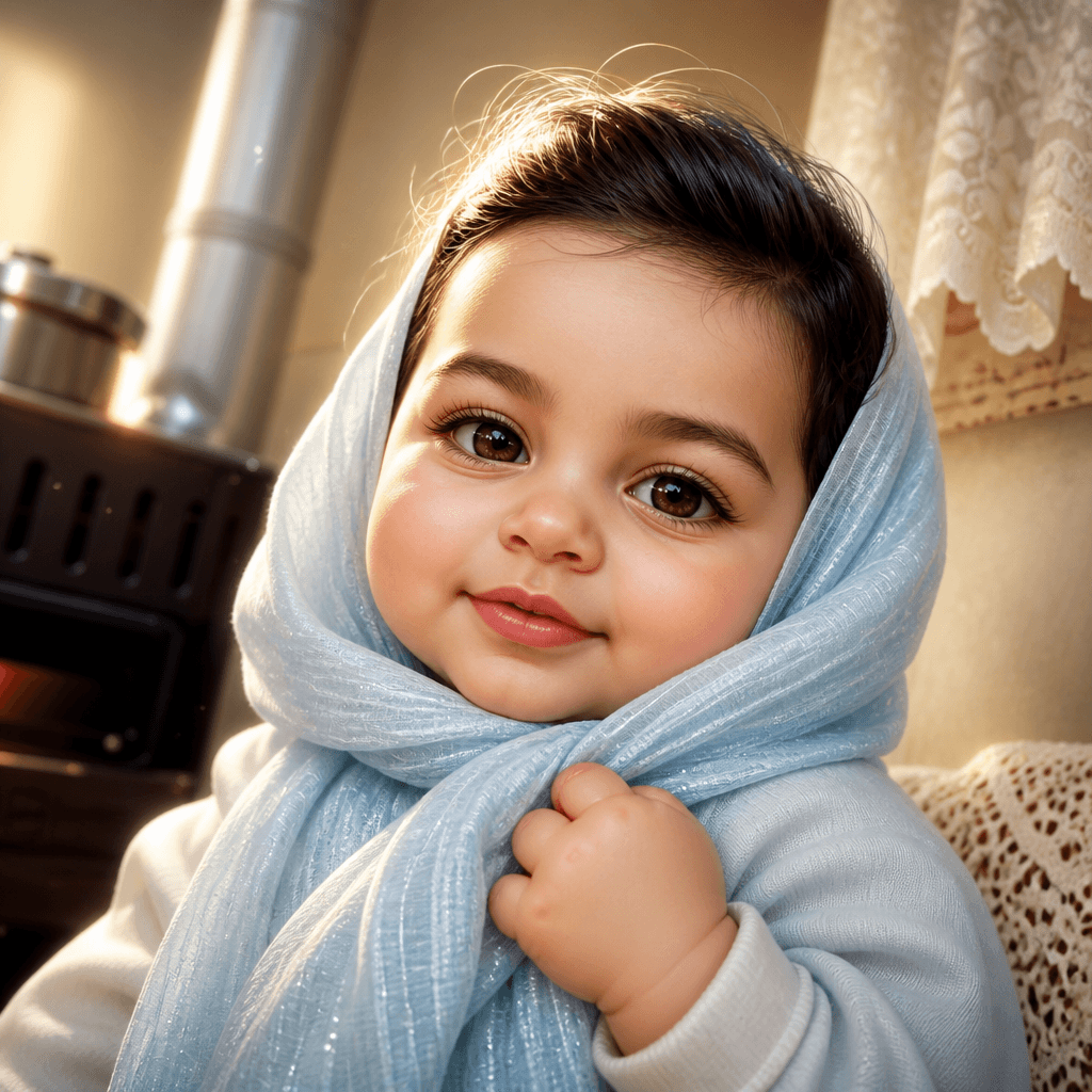 Hyperrealistic Caricature Baby