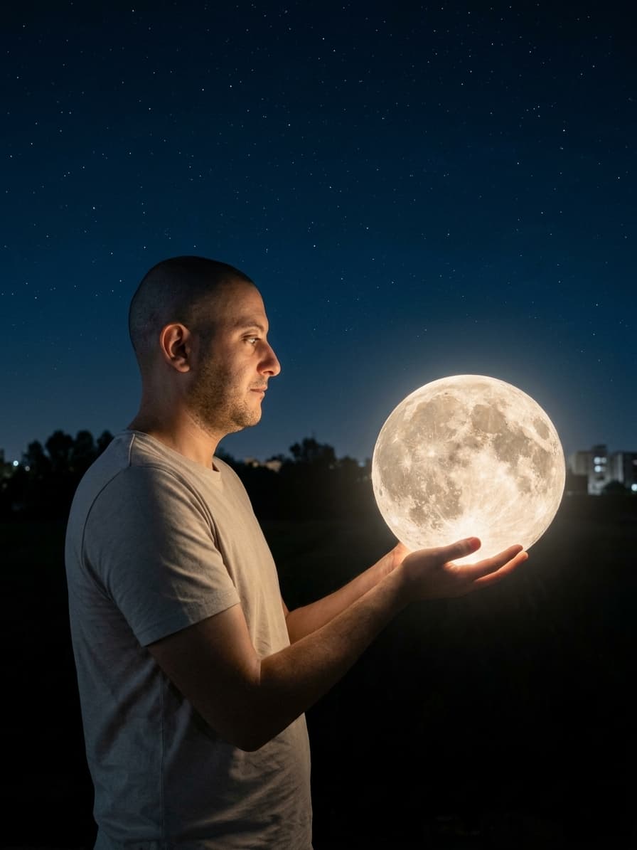 Holding the Moon Portrait