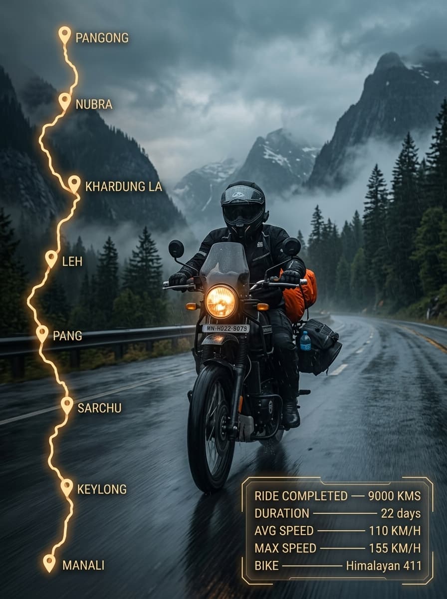 Bike Trip Stats Poster