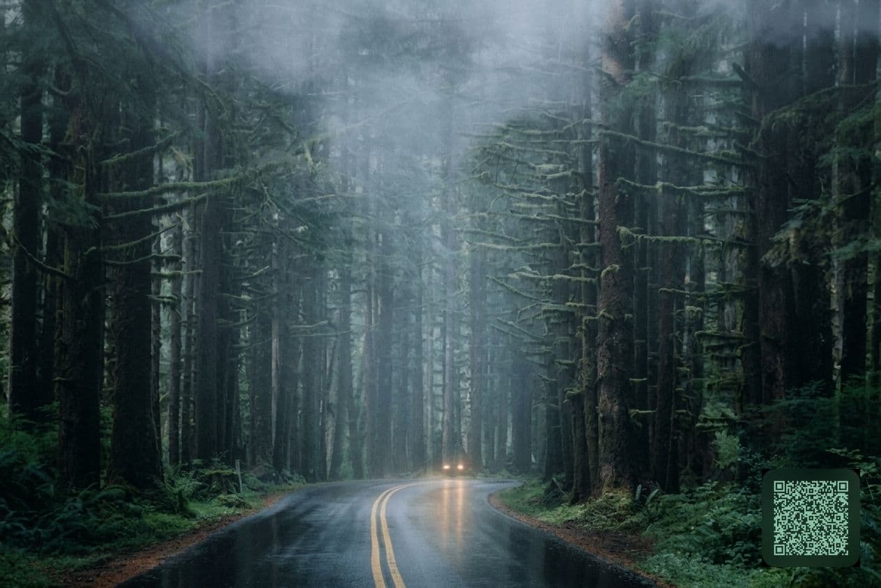 Foggy Forest Cinematic Photo