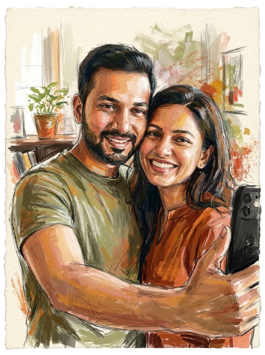 Hand-Painted Portrait