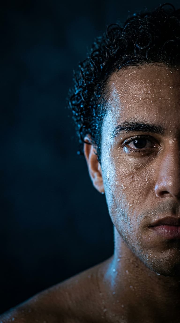 Wet Brazilian Man