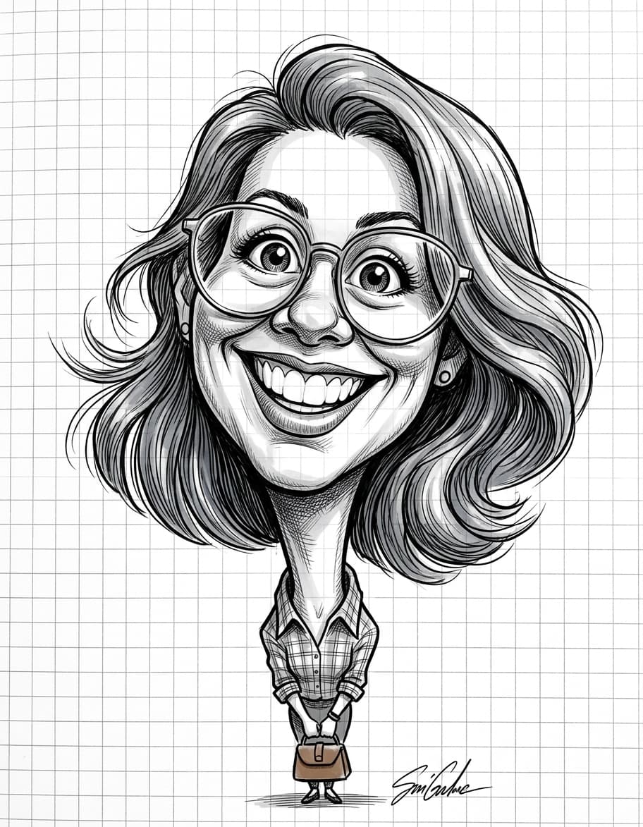 Ink Caricature Portrait