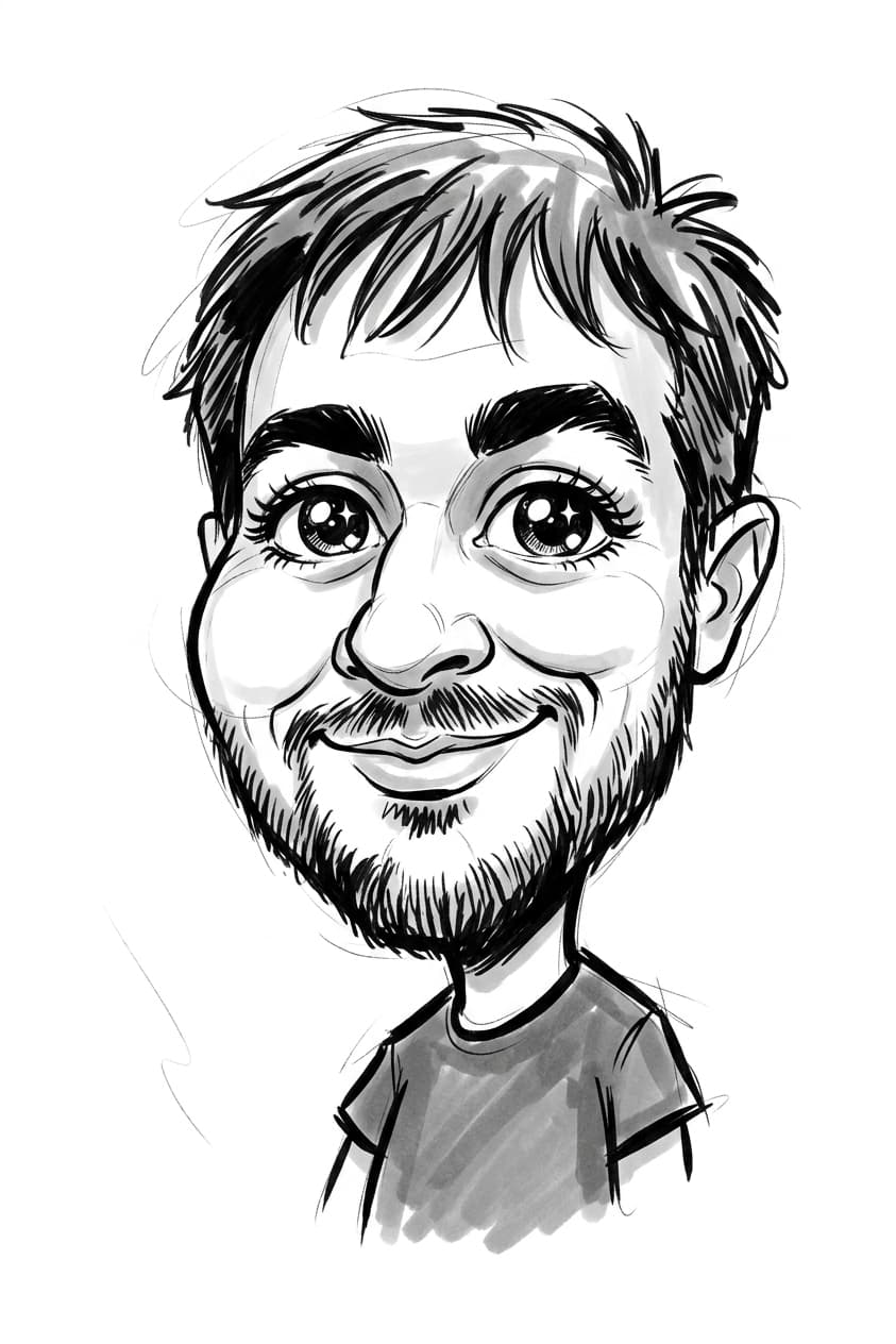 Ink Caricature Portrait