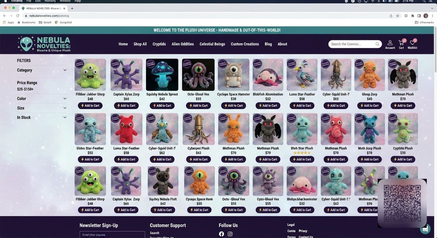 Bizarre Plush Toy Web Catalog