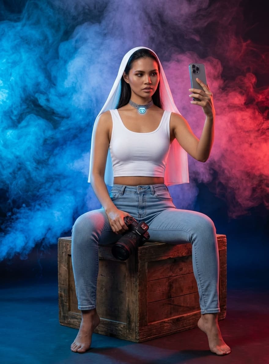 Coloured Smoke Portrait