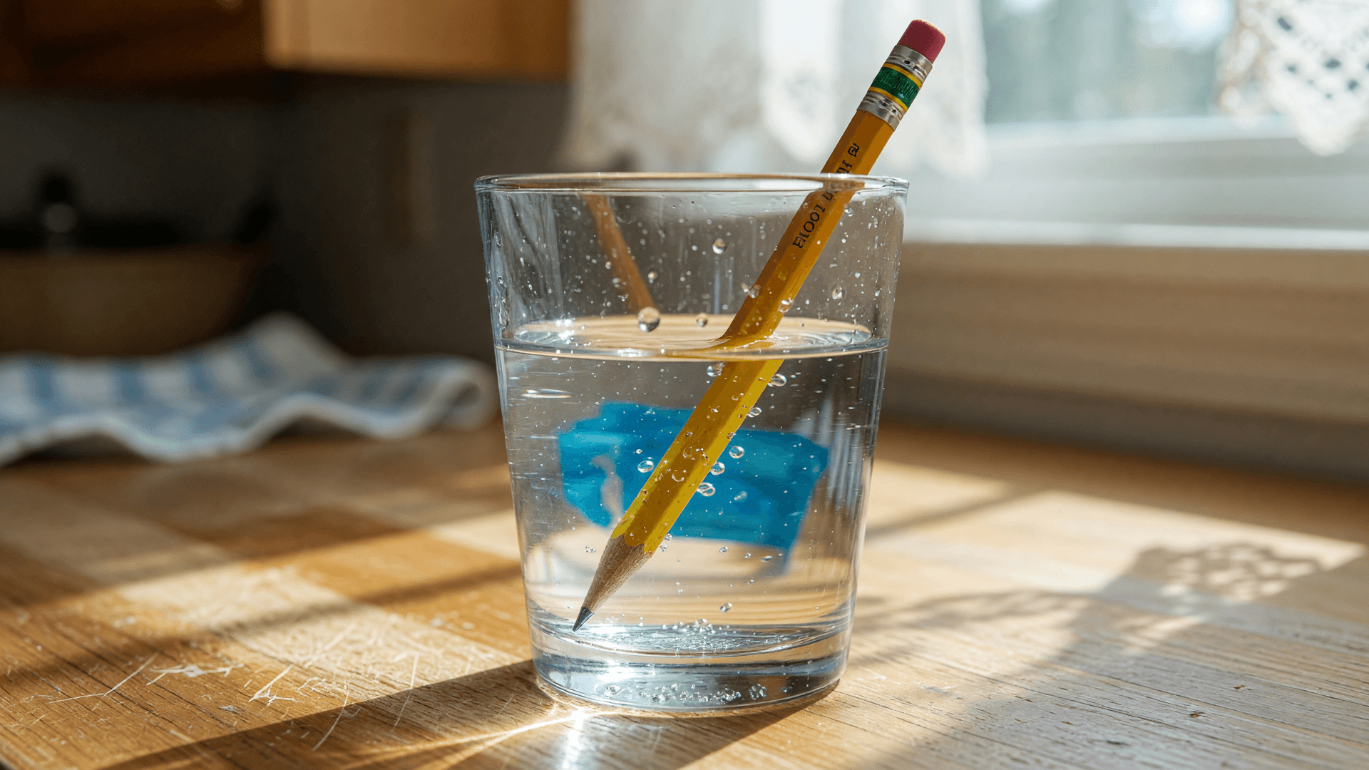 Pencil in a Glass of Water
