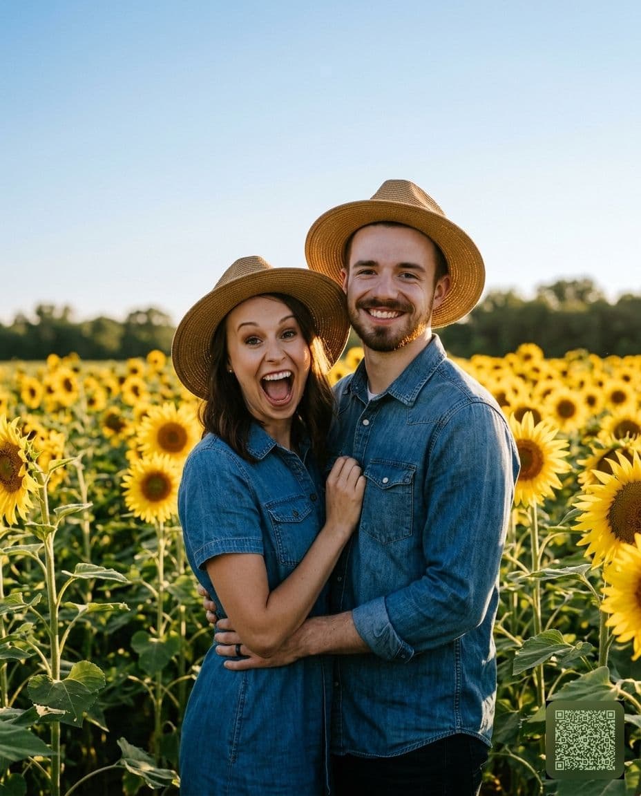 Sunflower Field Portrait Generator