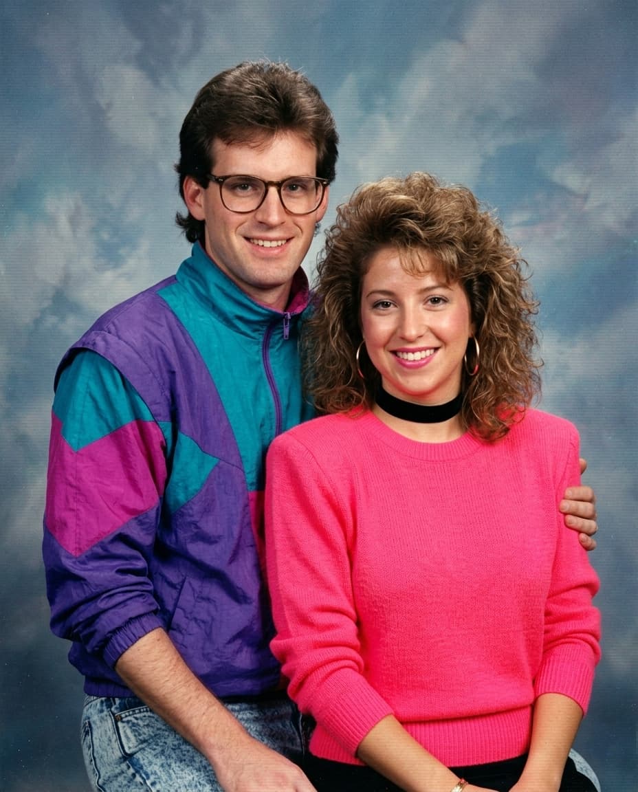 AI 80s Retro Couple Photo Generator