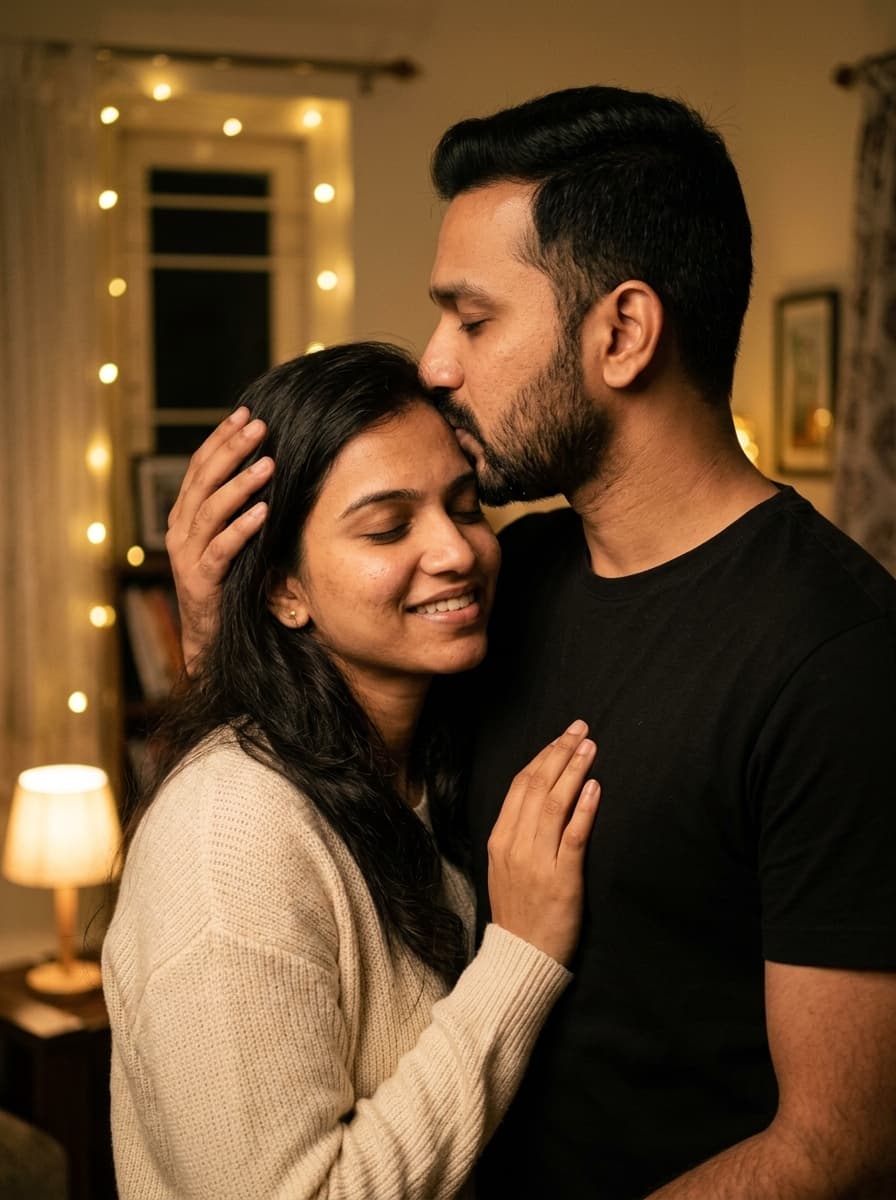 AI Forehead Kiss Couple Photo Generator