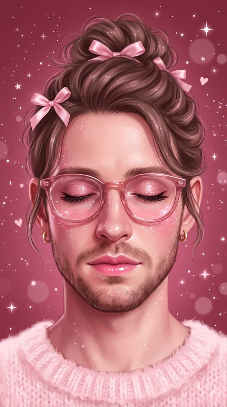 Pink Glitter Lock Screen Wallpaper
