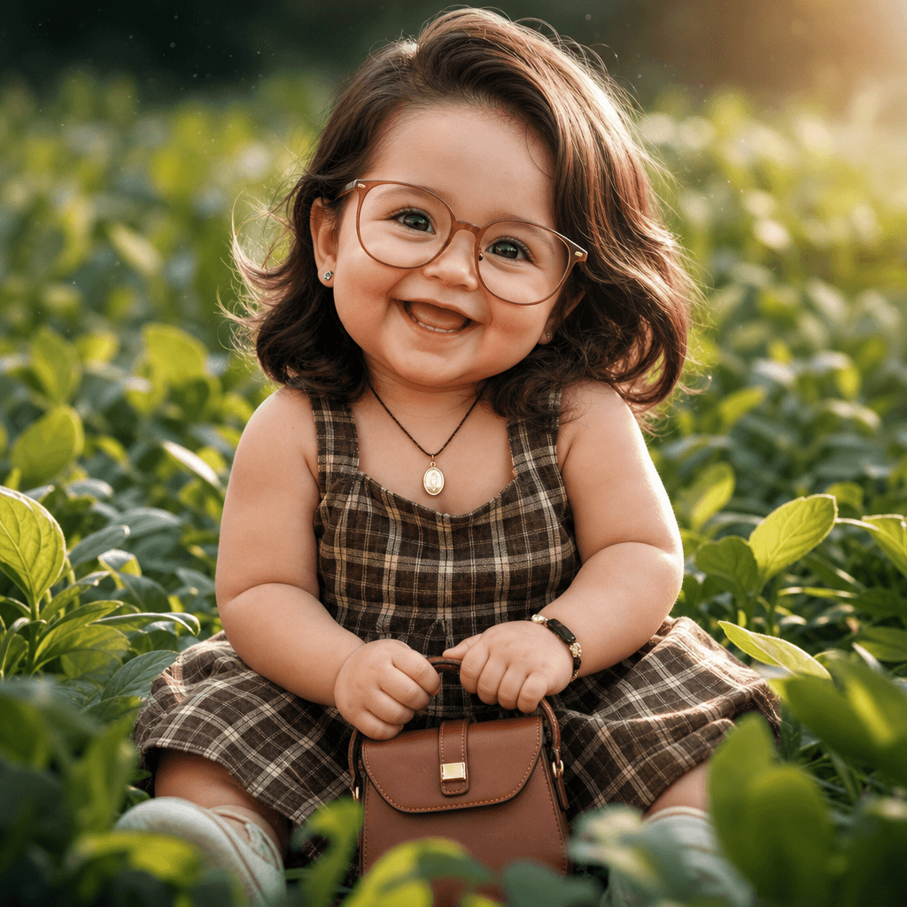 Hyperrealistic Caricature Baby