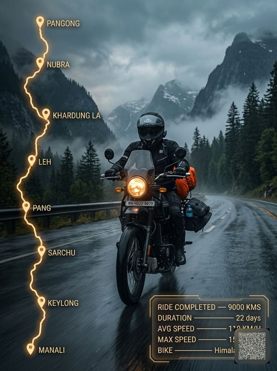 Bike Trip Stats Poster