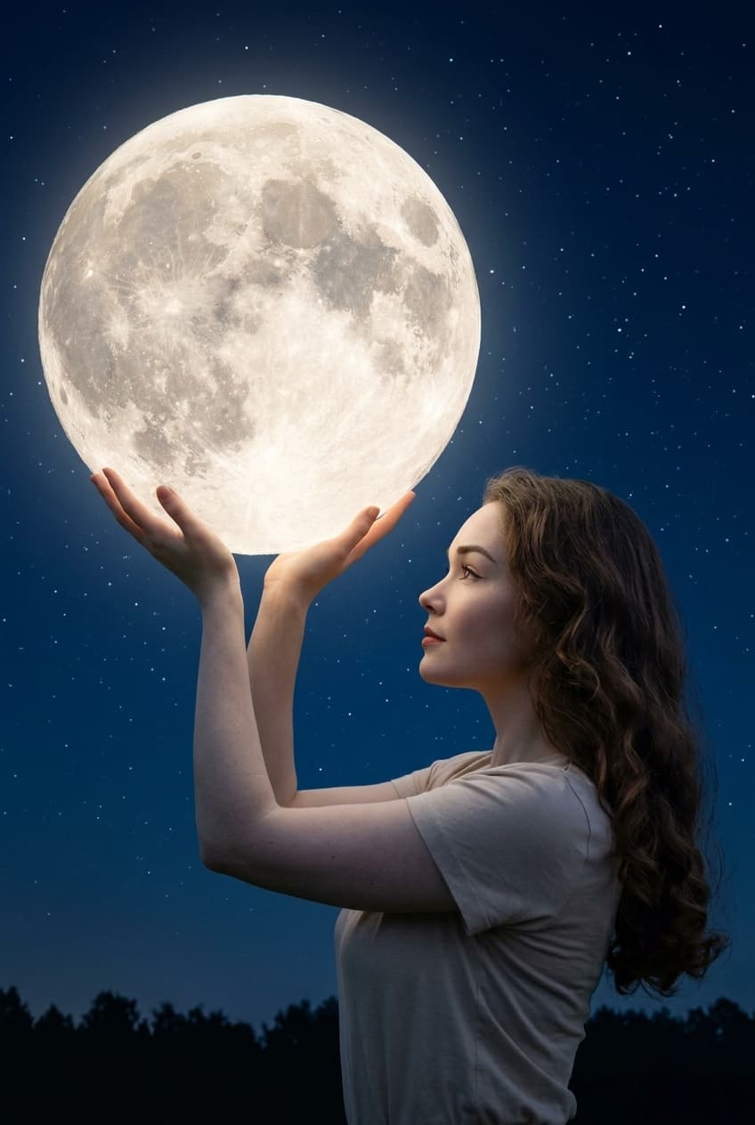 Holding the Moon Portrait