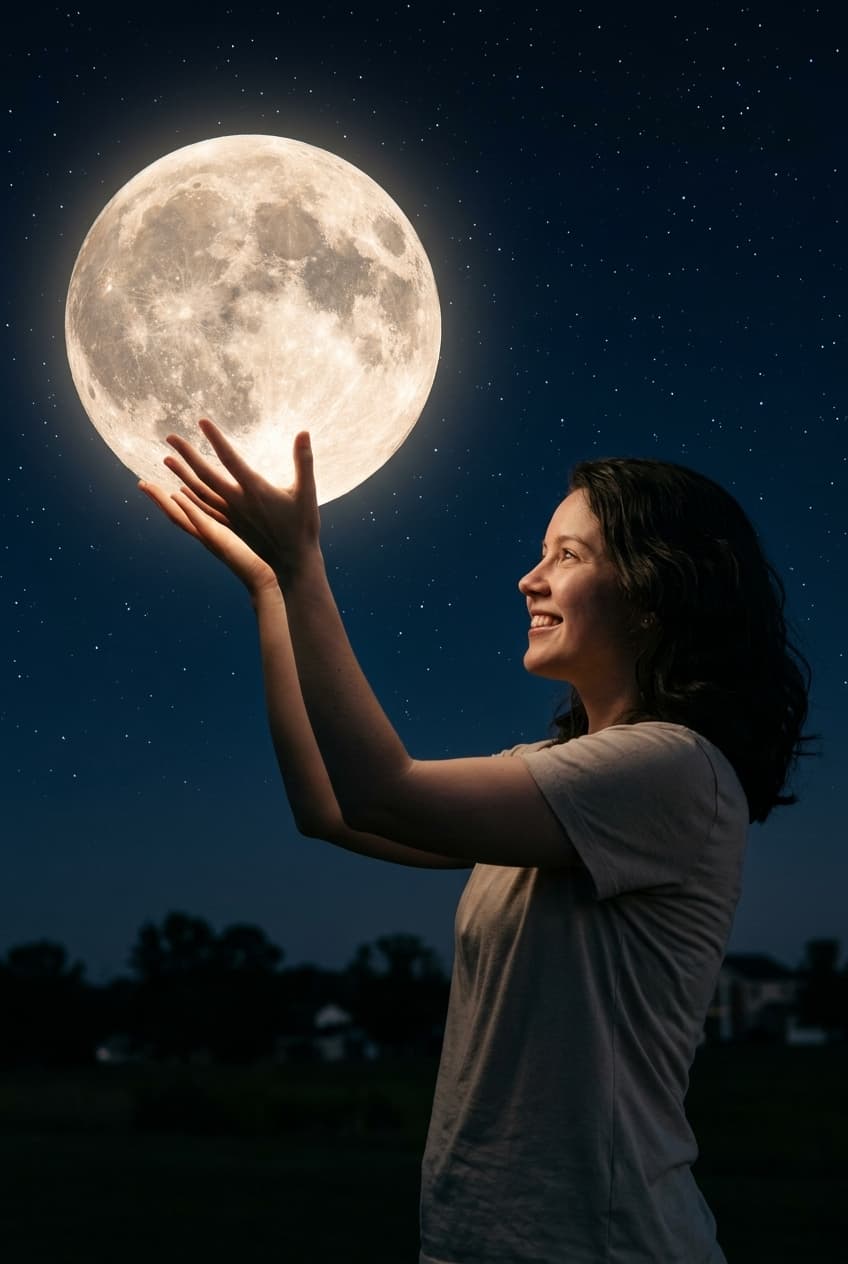 Holding the Moon Portrait