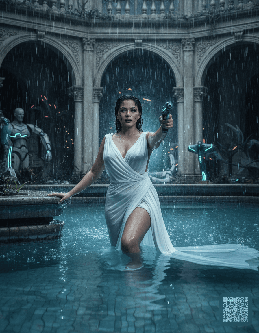 futuristic femme fatale