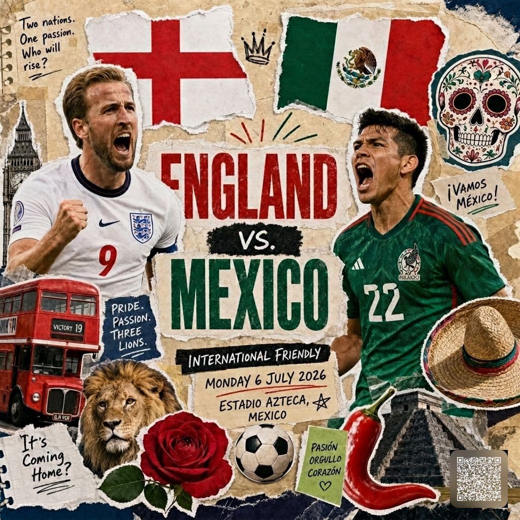 England vs Mexico Scrapbook