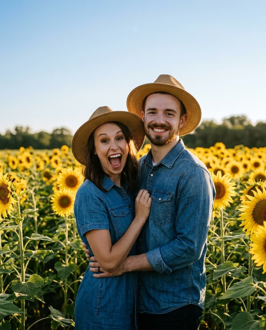Sunflower Field Portrait Generator