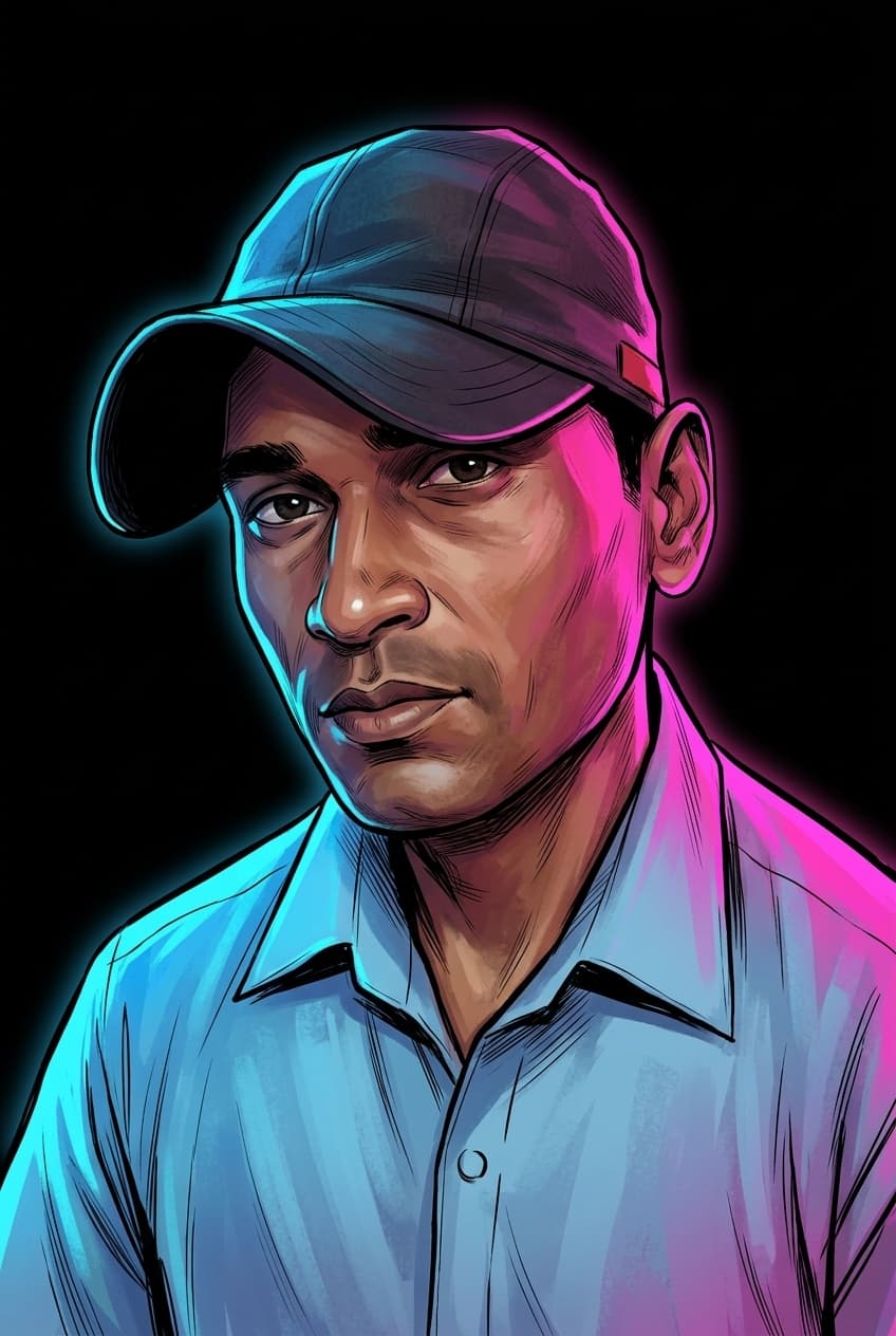 Neon Duotone Portrait
