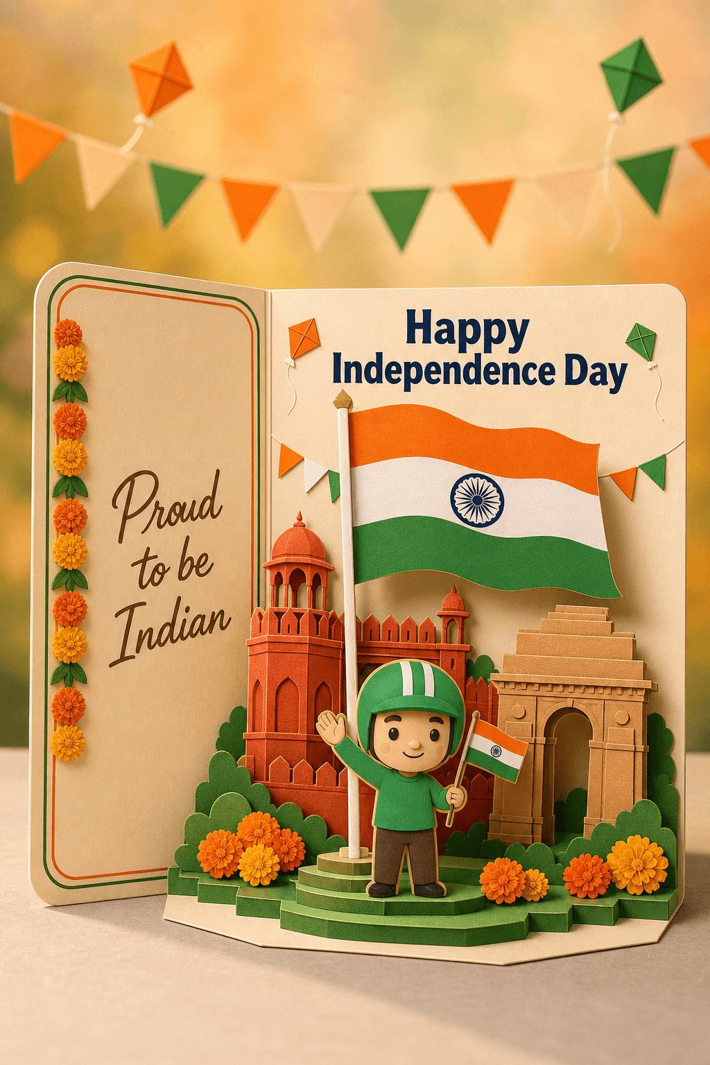 Happy Independence Day Pop-Up Card
