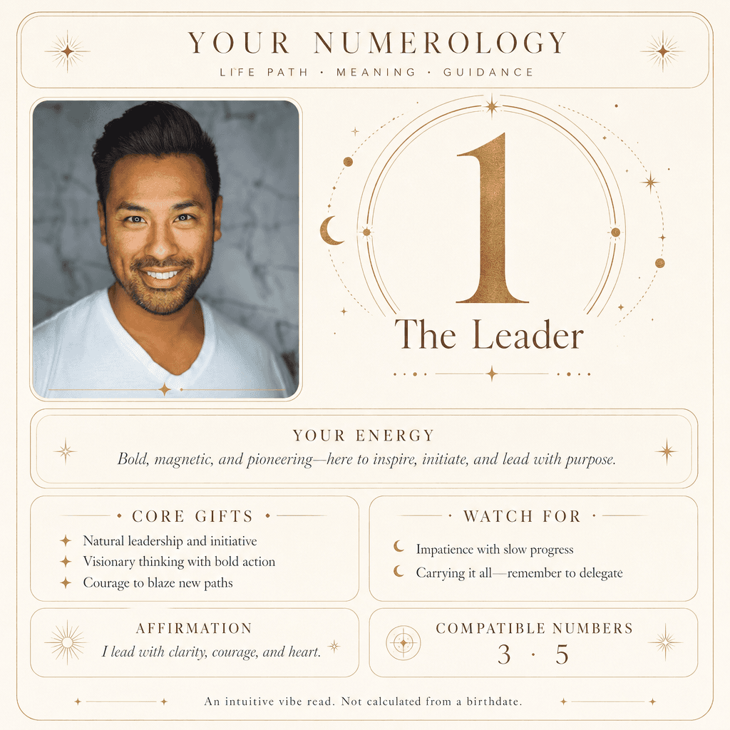AI Numerology Vibe Card