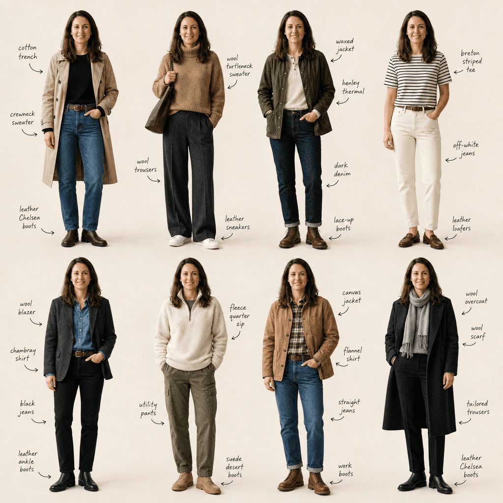 8-Outfit Fashion Collage