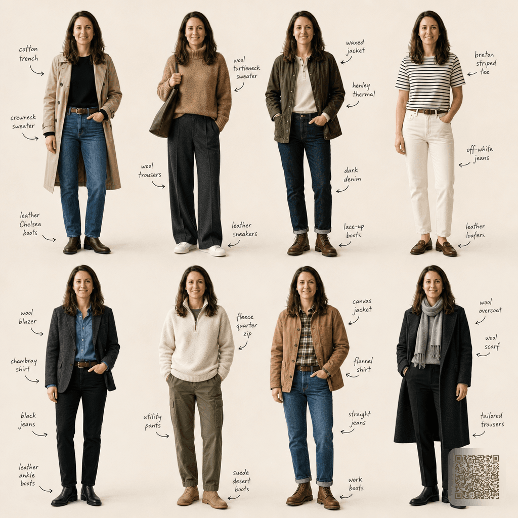 8-Outfit Fashion Collage