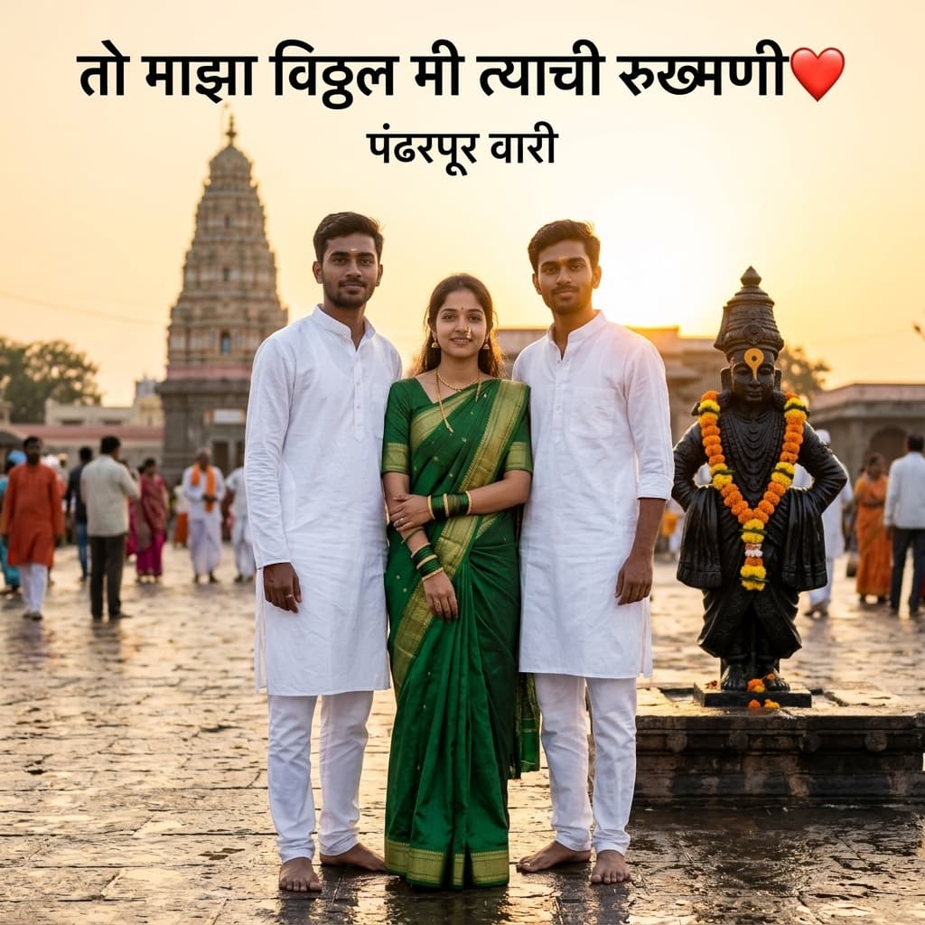 Vitthal Rukmini Couple Devotional Portrait