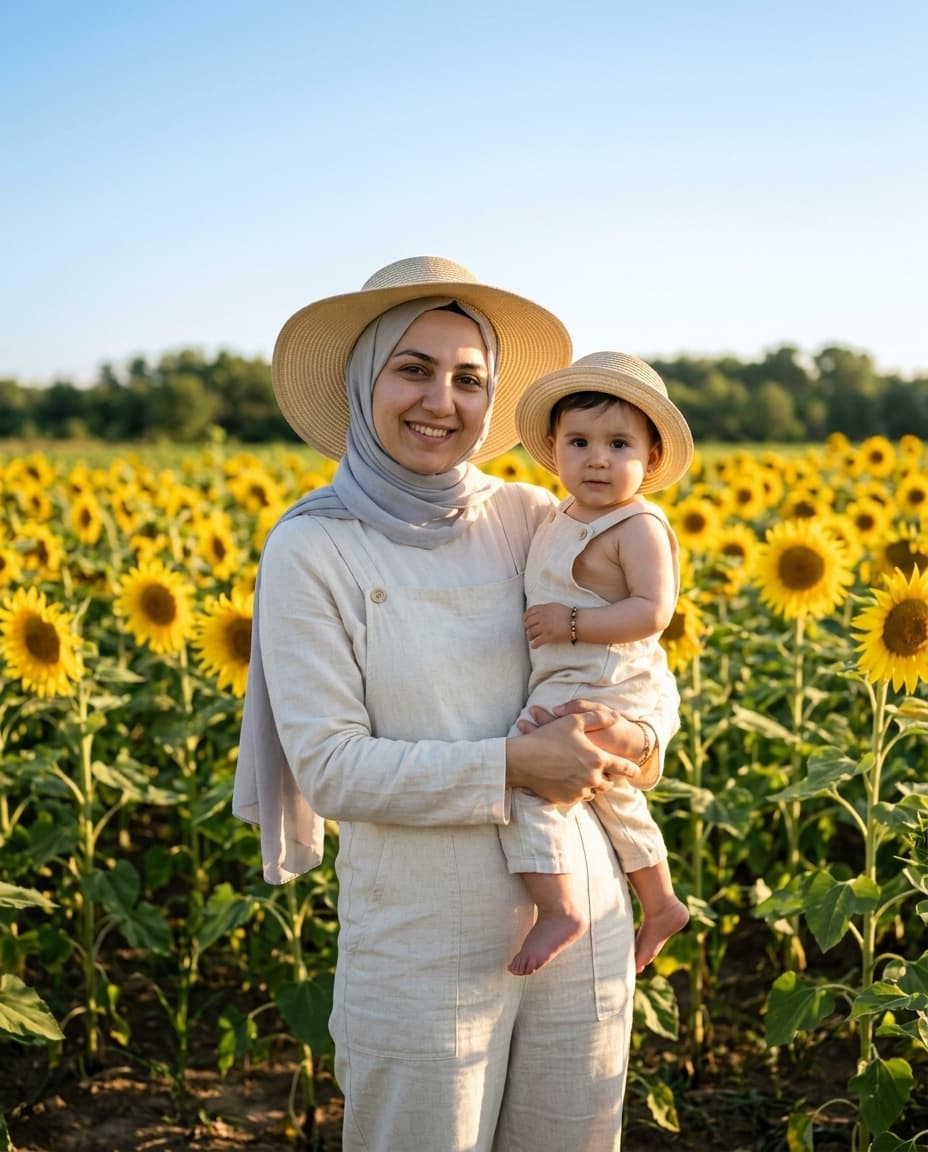 Sunflower Field Portrait Generator