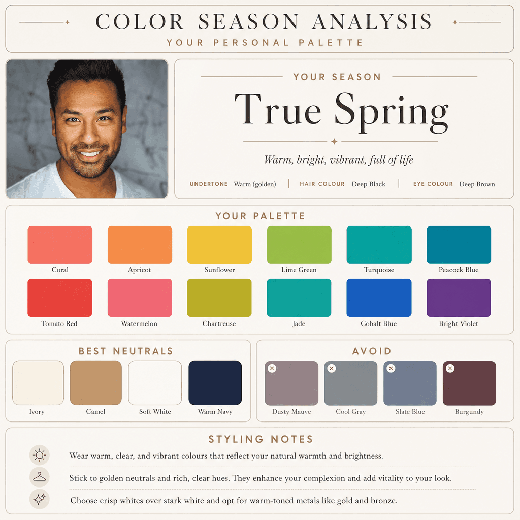 Color Season Analysis Board
