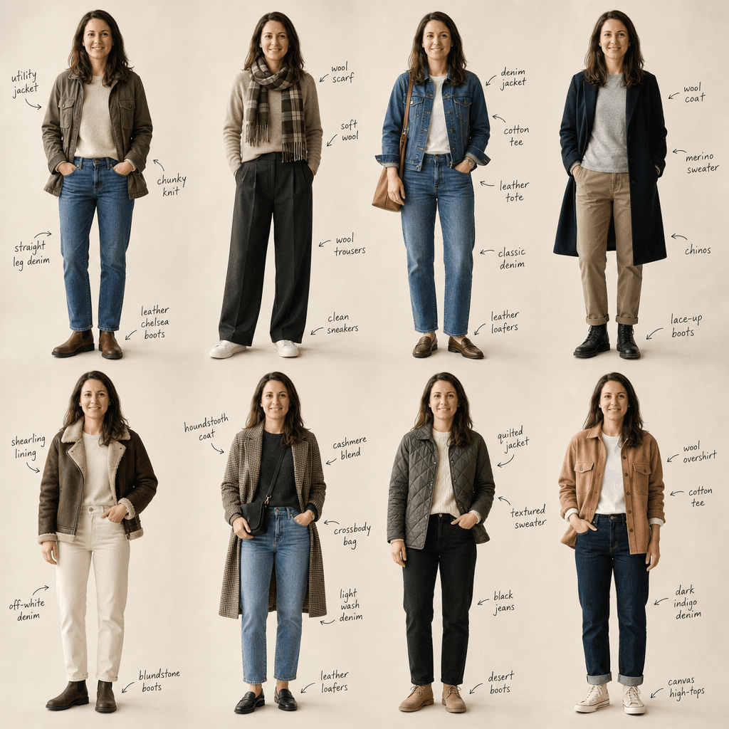 8-Outfit Fashion Collage