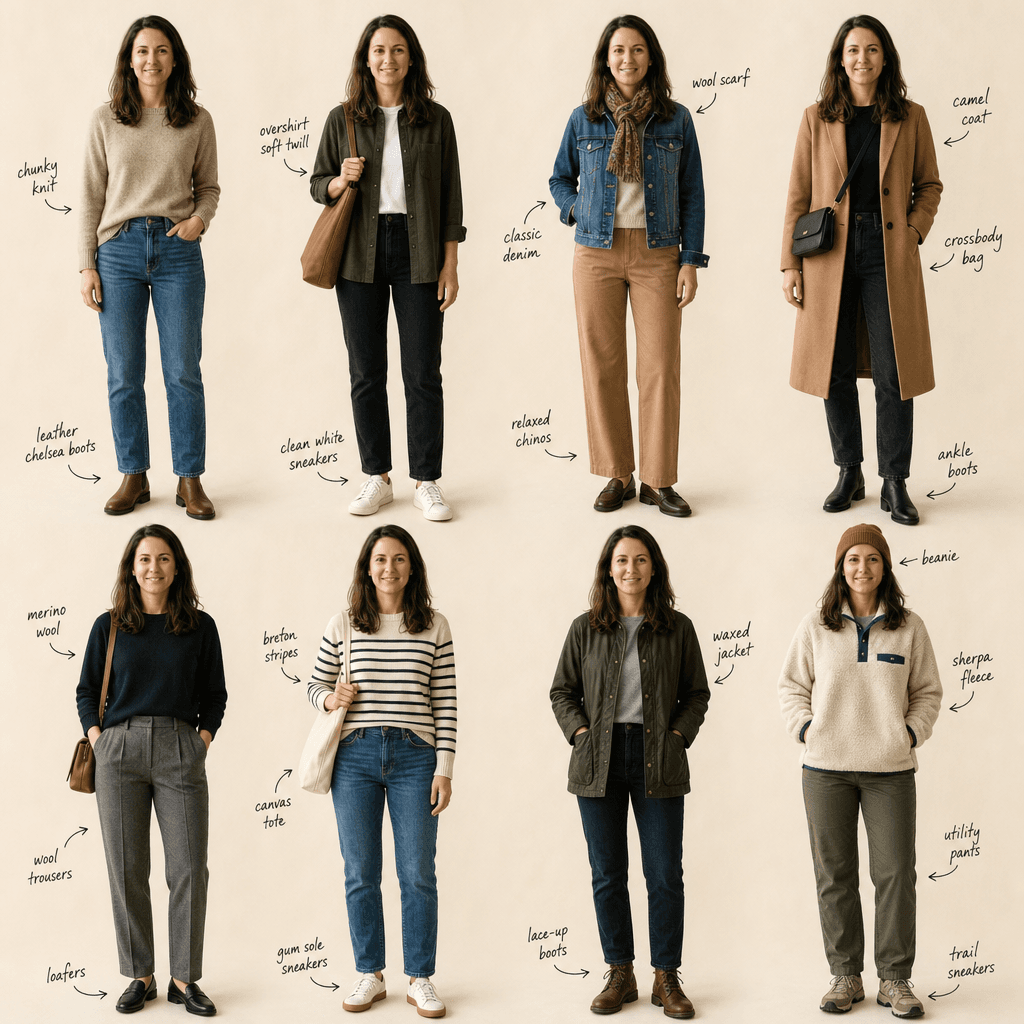 8-Outfit Fashion Collage