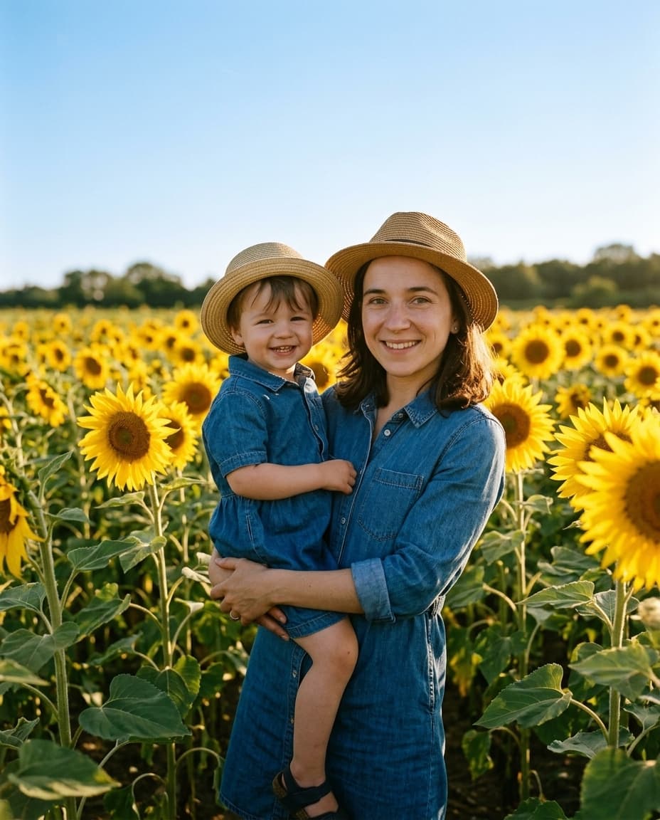 Sunflower Field Portrait Generator