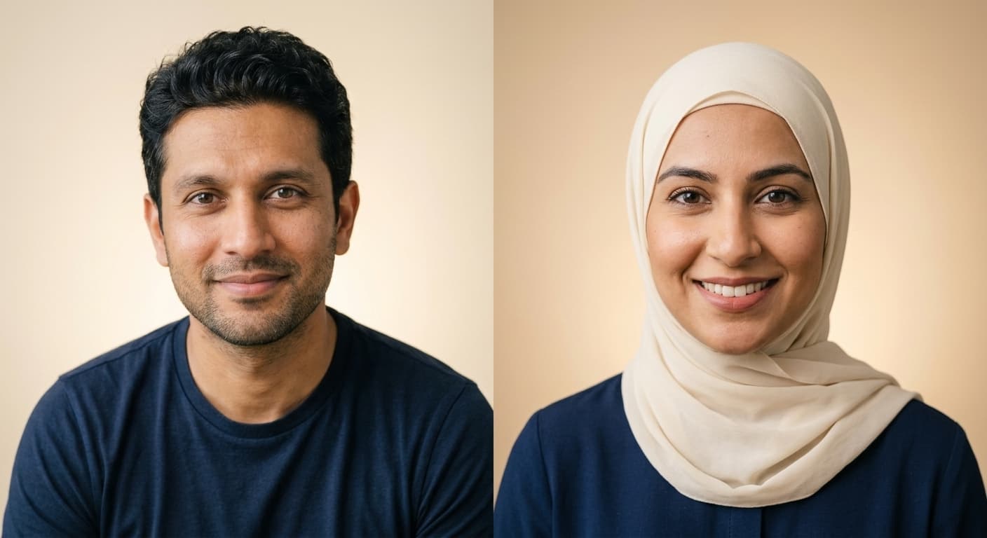 Couple Side-by-Side Portrait