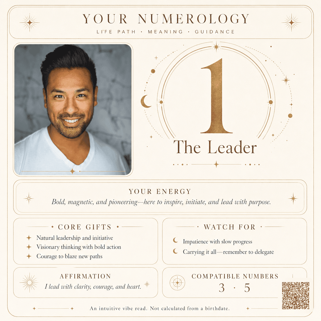 AI Numerology Vibe Card