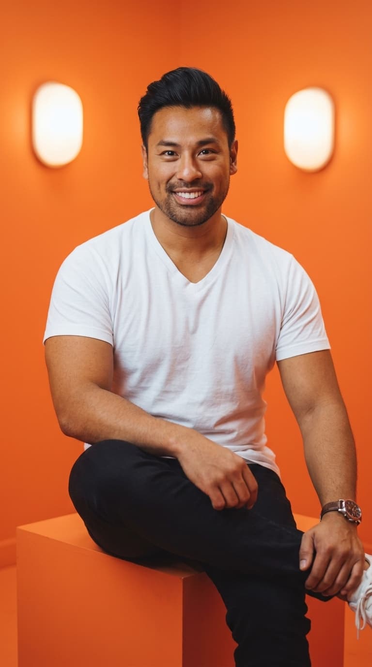 Orange AI Pro Headshot Portrait