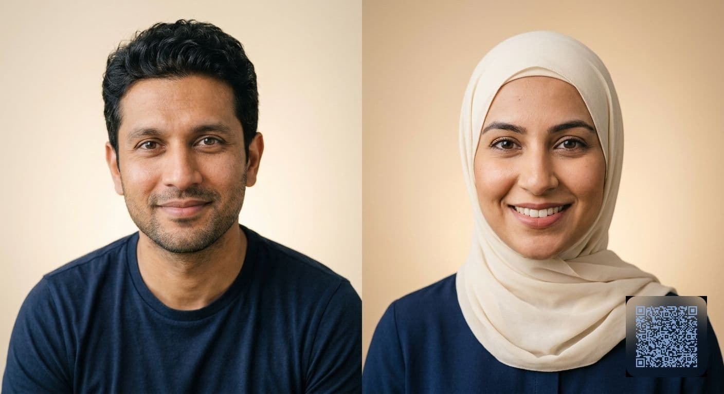 Couple Side-by-Side Portrait