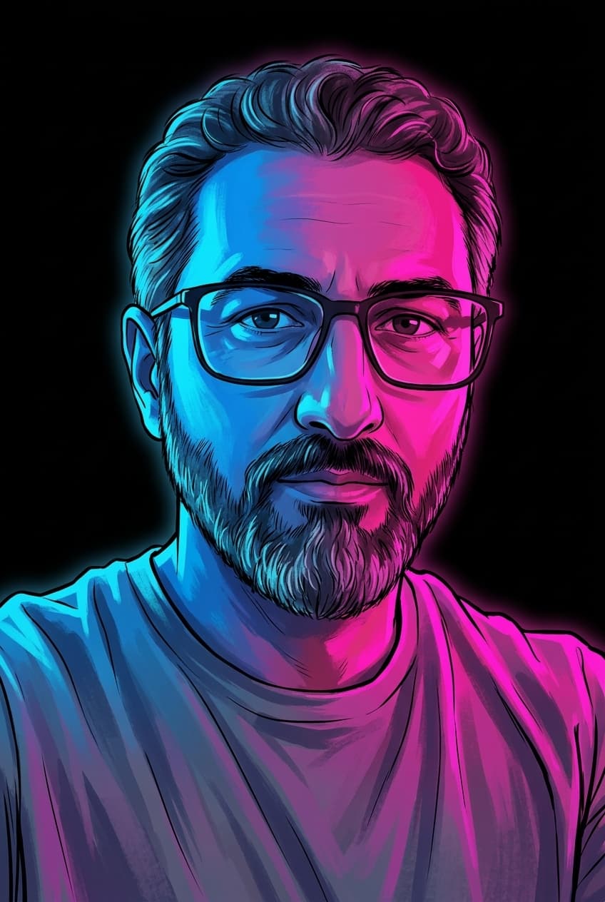 Neon Duotone Portrait