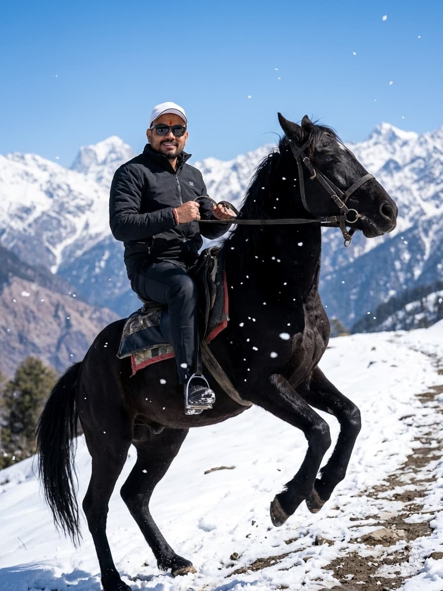 Majestic Black Horse Portrait