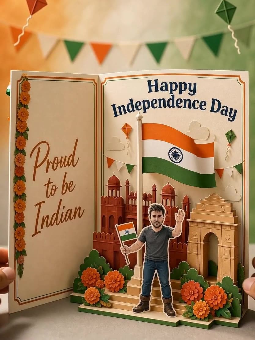 Open the Independence Day Card