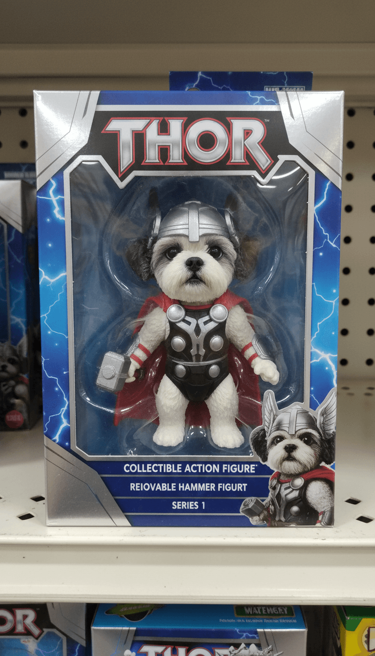 Turn this pet into a collectible action figure
