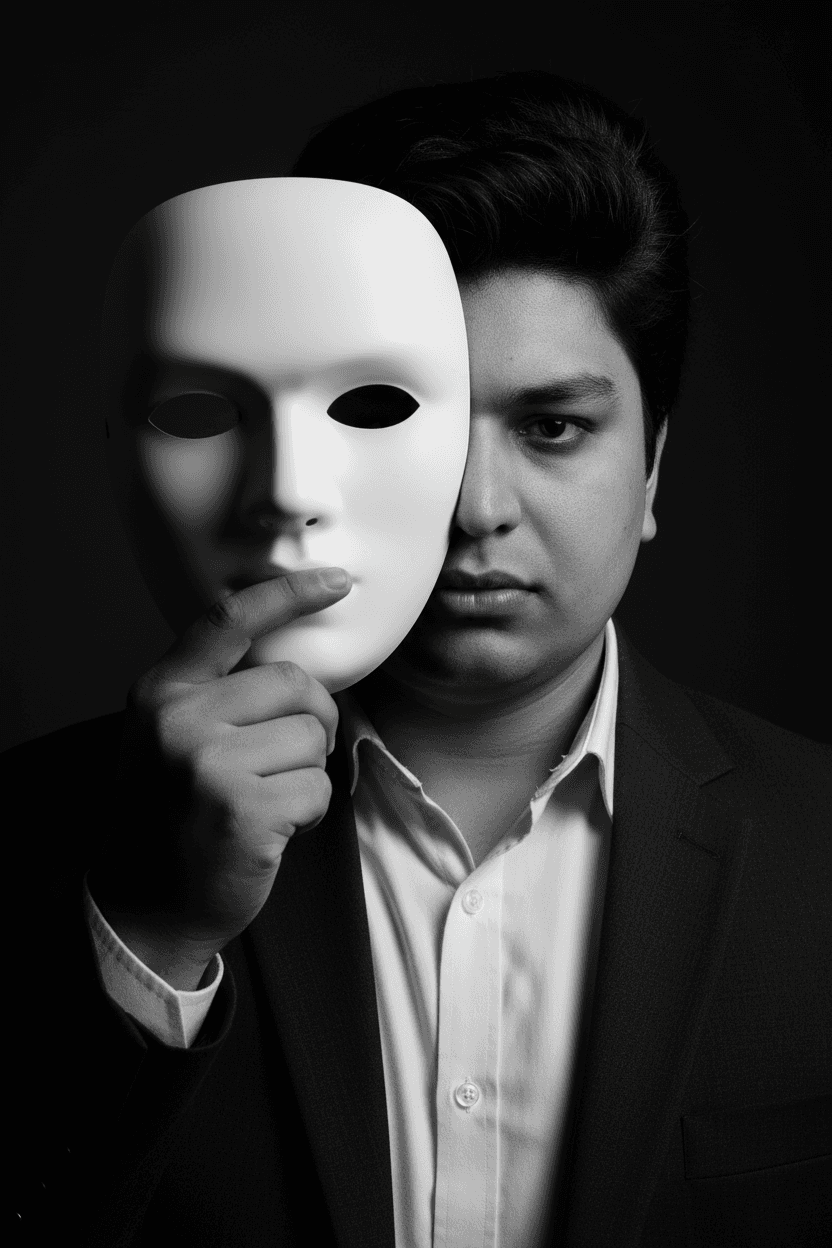 Dramatic Mask Profile Photo