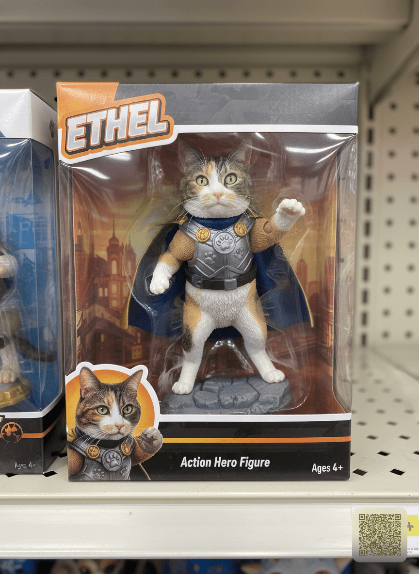 Turn this pet into a collectible action figure
